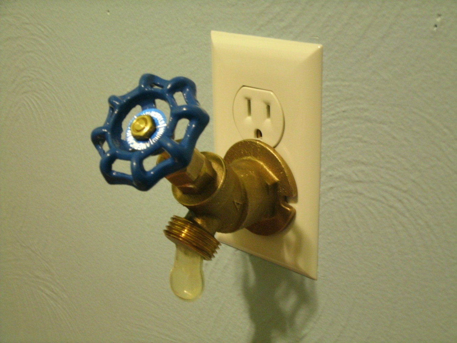 Blue LED Faucet Valve night light