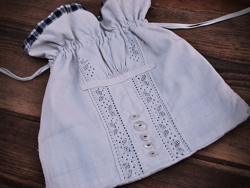 Bag hot water bottle cover antique Transylvanian linen plain sewing linen embroidery