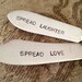 Spread Laughter  vintage silverware hand stamped cheese spreader, butter knife