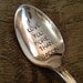 recycled silverware hand stamped spoon I love you more than Bacon