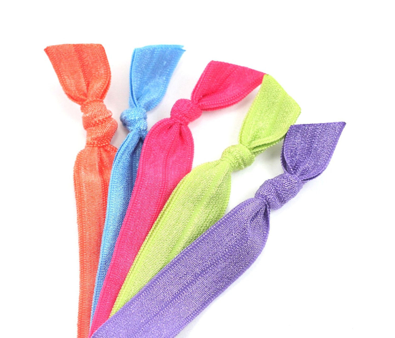 As Seen in LUCKY: Elastic Hair Ties set of 5 No Tug Hair Ties perfect for that bouncy ponytail