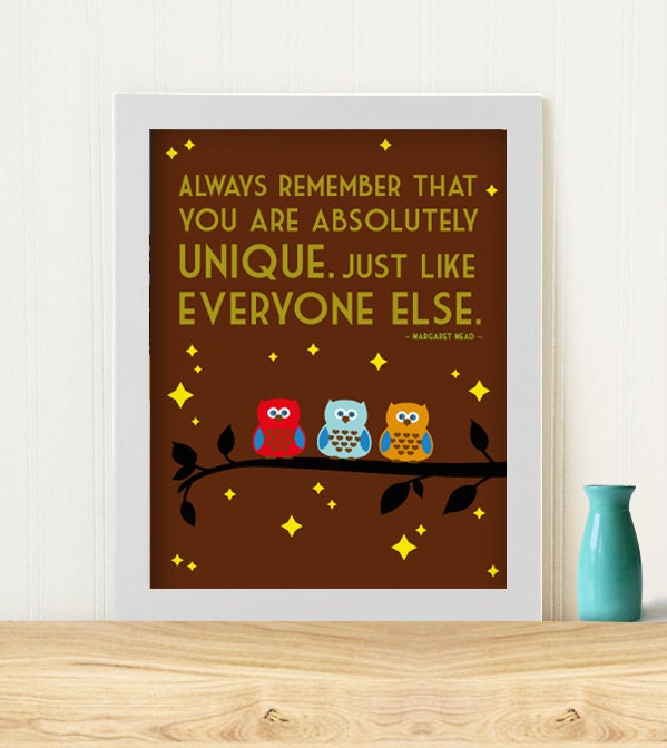 Original Art Print "Everyone is unique" A3