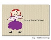 Custom Father's Day Card with little girl - Printable