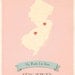 25% OFF SALE New Jersey Roots Map 11x14 Customized Print