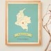 Personalized Vintage Map Wall Art 11x14 - Choose Your Country