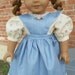 18" Doll Clothes Prairie Style Dress and Pinafore Summer Days Fits American Girl Kirsten, Cecile, Marie Grace, Addy