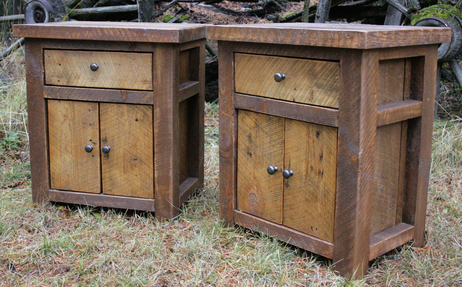Rustic Reclaimed Nightstand Endtable