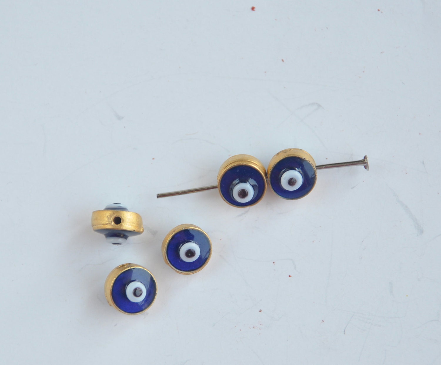 handmade glass beads 5 piece jewelery making materials.REF-658