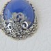 blue agate silver pendant jewelry making materials. REF-671,statement necklaces