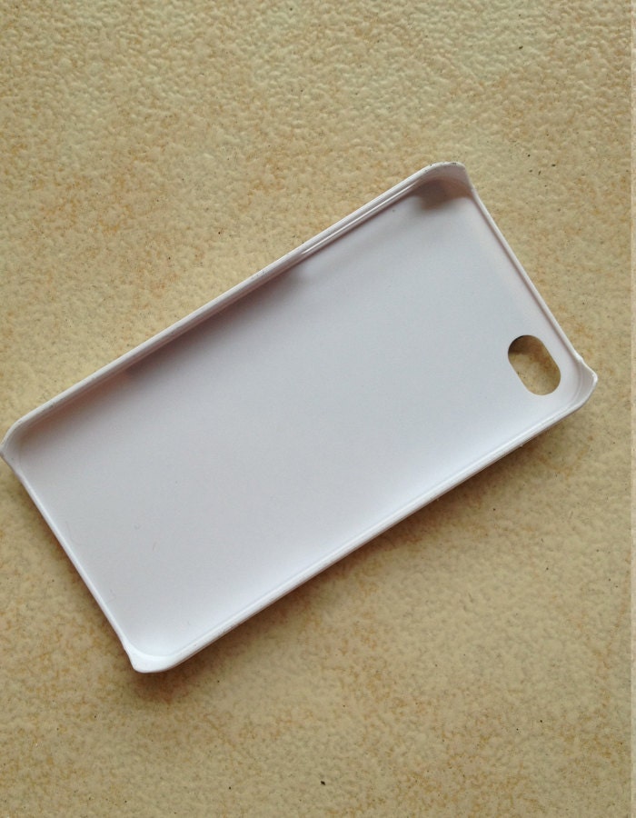Antique Bronze pyramid stud white iPhone 4/4S case--N1