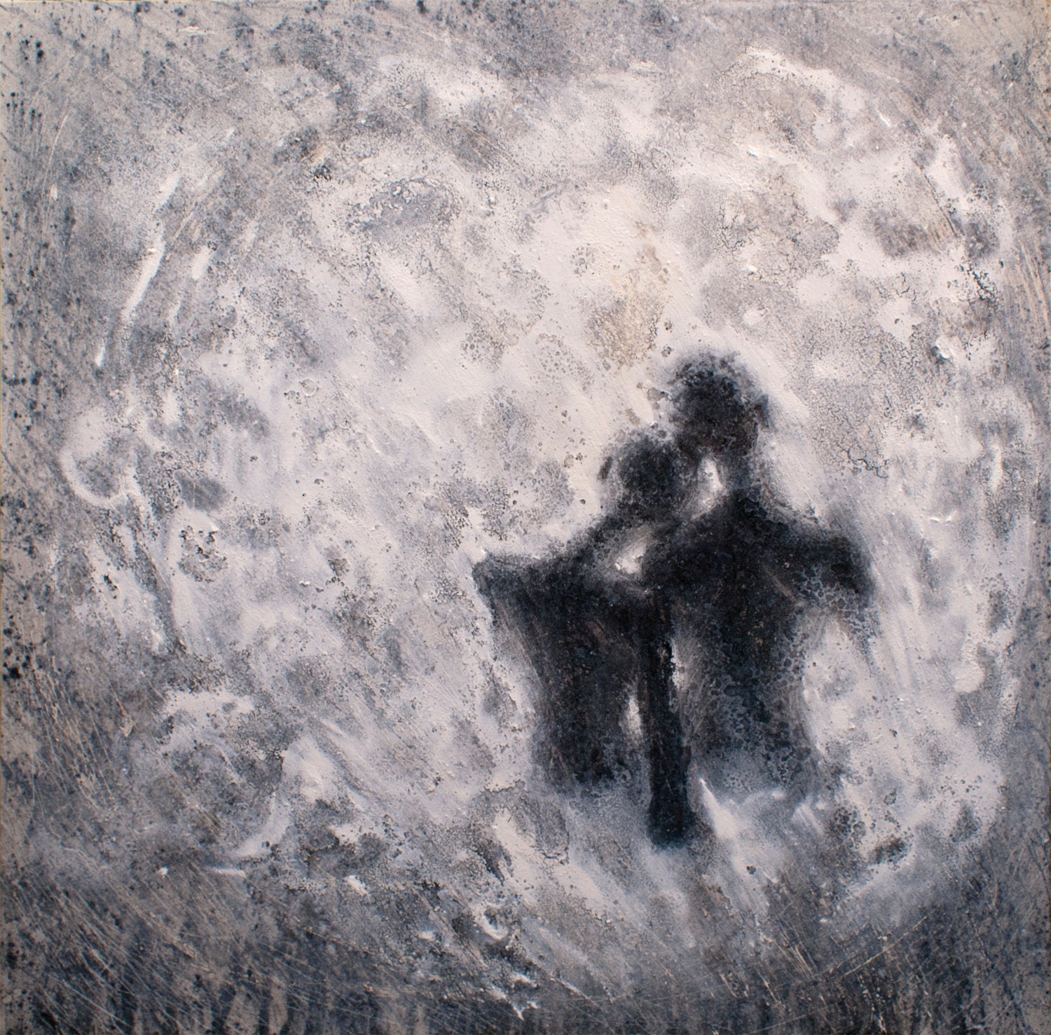 Fine Art, ORIGINAL, Surreal, Oil & Charcoal Painting, Apocalypse, 30"x30" On Canvas