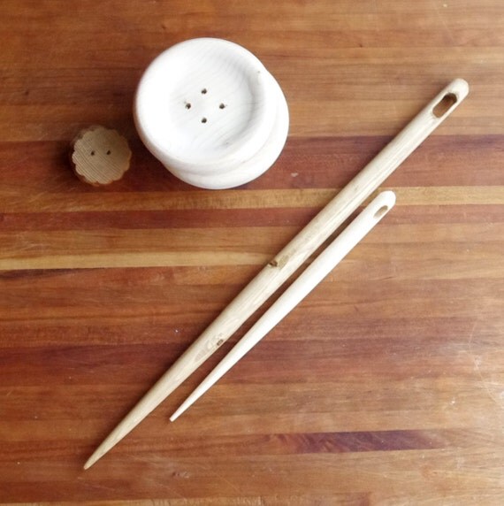 Large Wooden Needle 10 Sewing Needle Big by coldcreekbrewing