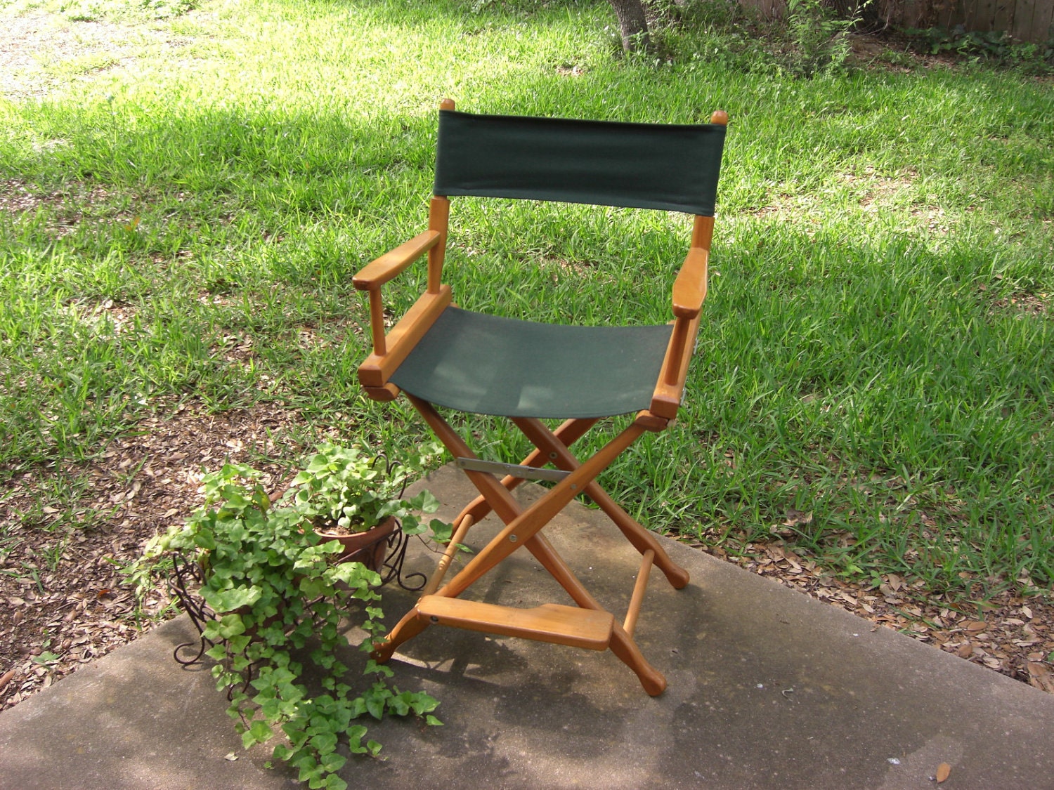 Directors Chair Vintage Gold Metal Bar Stool Commercial Grade Model MidCentury