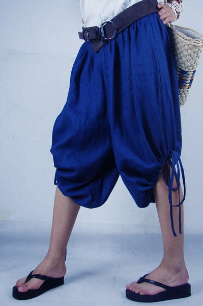 Linen pants/Trousers /----Ethnic Simple linen cotton shorts