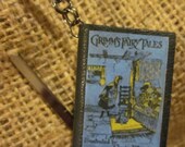 Miniature Leather Book Bookmark - Grimm's Fairy Tales - Made to Order - TheBookCellar