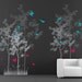 Trees, bycicle grass and birds Wall Decal. Wall Sticker