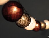 20 x Grey tone white smart classic Lantern cotton ball lantern string light patio outdoor decorate deco room bedroom wedding patio party