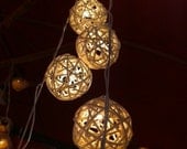 classic white rattan ball handmade decoration patio light wedding hanging light furniture