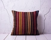 hand woven vintage kilim pillow cover - 19.69" x 19.69" - FAST shipment with UPS - 00574-86