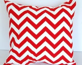Pillow covers Set of two  20 x 20 red chevron zigzag
