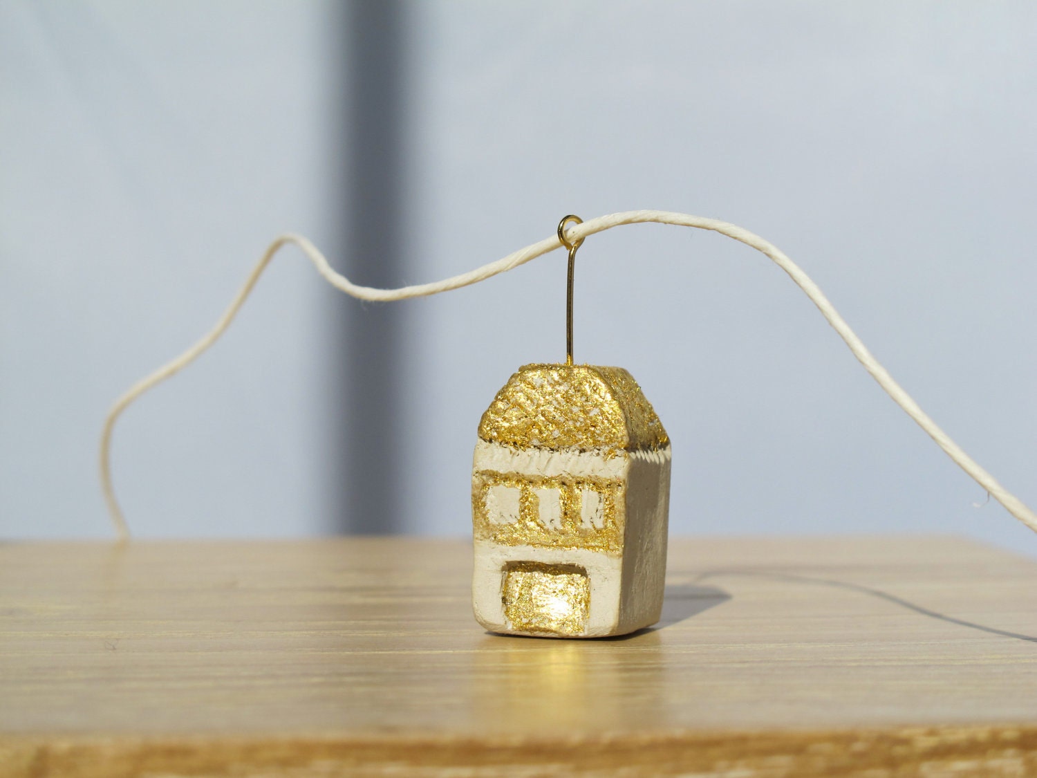 Innsbruck Golden Roof House Pendant Abstract Architectural 23 Karat gold Gift Conversation Piece