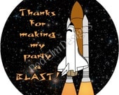 Space Shuttle Stickers - Sheet of 20 - 2" round