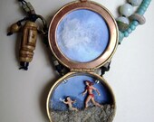 Day at the Beach assemblage diorama necklace by Anvil Artifacts