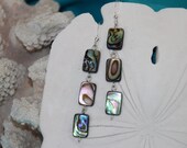 Dangling Paua Shell Earrings