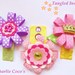 Felt Flower Hair Clips, Disney Tangled Inspired Hair Clip Set, Rapunzel, Fabric Flower Hair Clips- "Tangled"