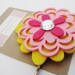 Girls Felt Flower Hair Clip, Pink Flower Bobby Pin with Sparkle, Flower Bobby Pin for Girls- "Pink Lemonade"