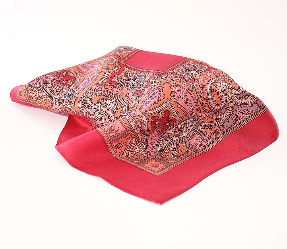 Vintage Red Long Scarf