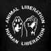 Animal human liberation T-shirt  all sizes,  American apparel Also available on crewnecks and hoodies