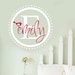 Vinyl Wall Decal Shabby Chic Name and Bird Nursery Vinyl Wall Decal Sticker- baby girl