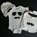 1st Birthday Boy Mustache Onesie Bib Gift Set For The Little Man