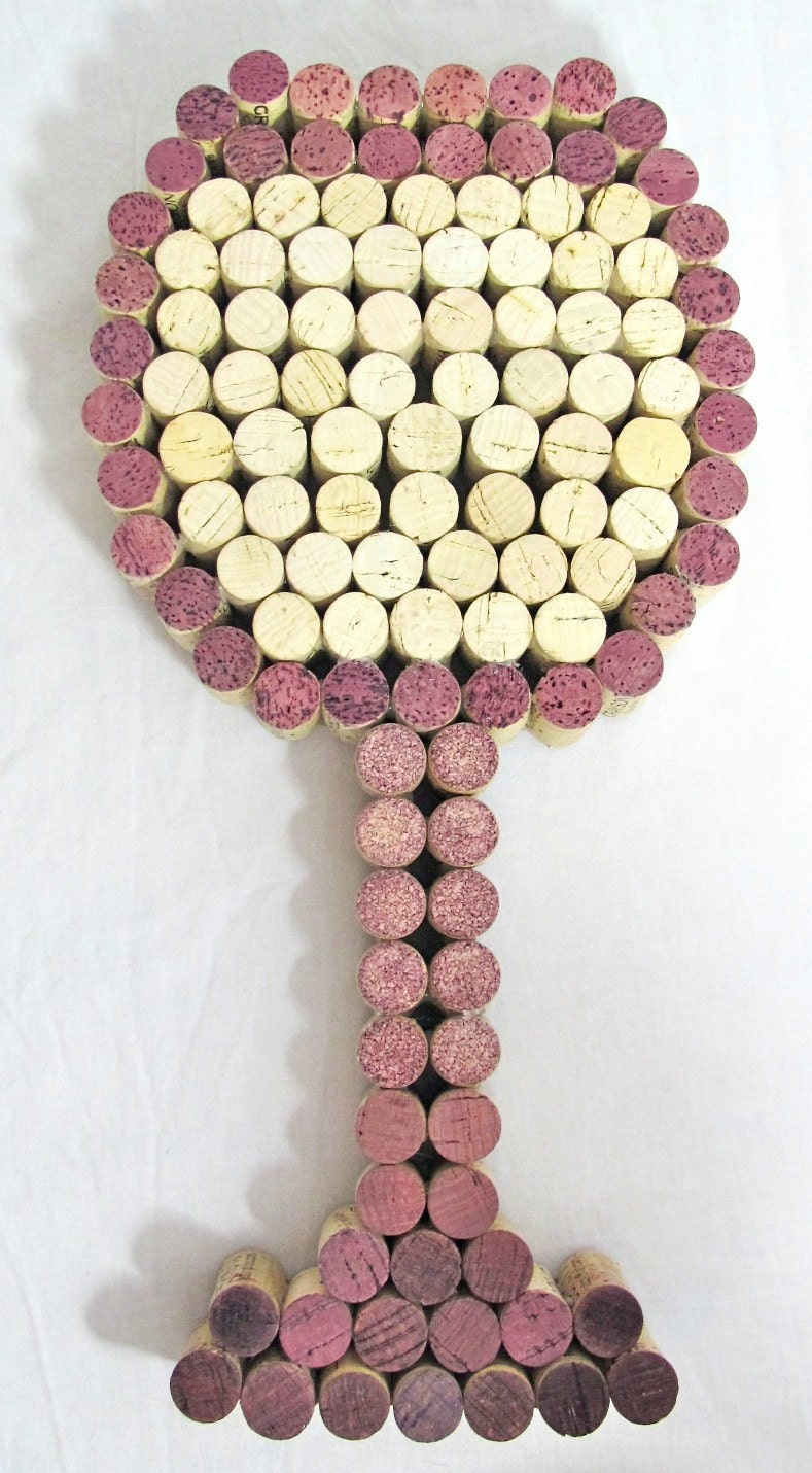 Wine Cork Wine Glass Art - White Wine Glass or Red Wine Glass Styles Made-to-Order