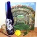 Glass bottle Incense burner - Hand Etched- Free Shipping- Blue Skies and Poppies