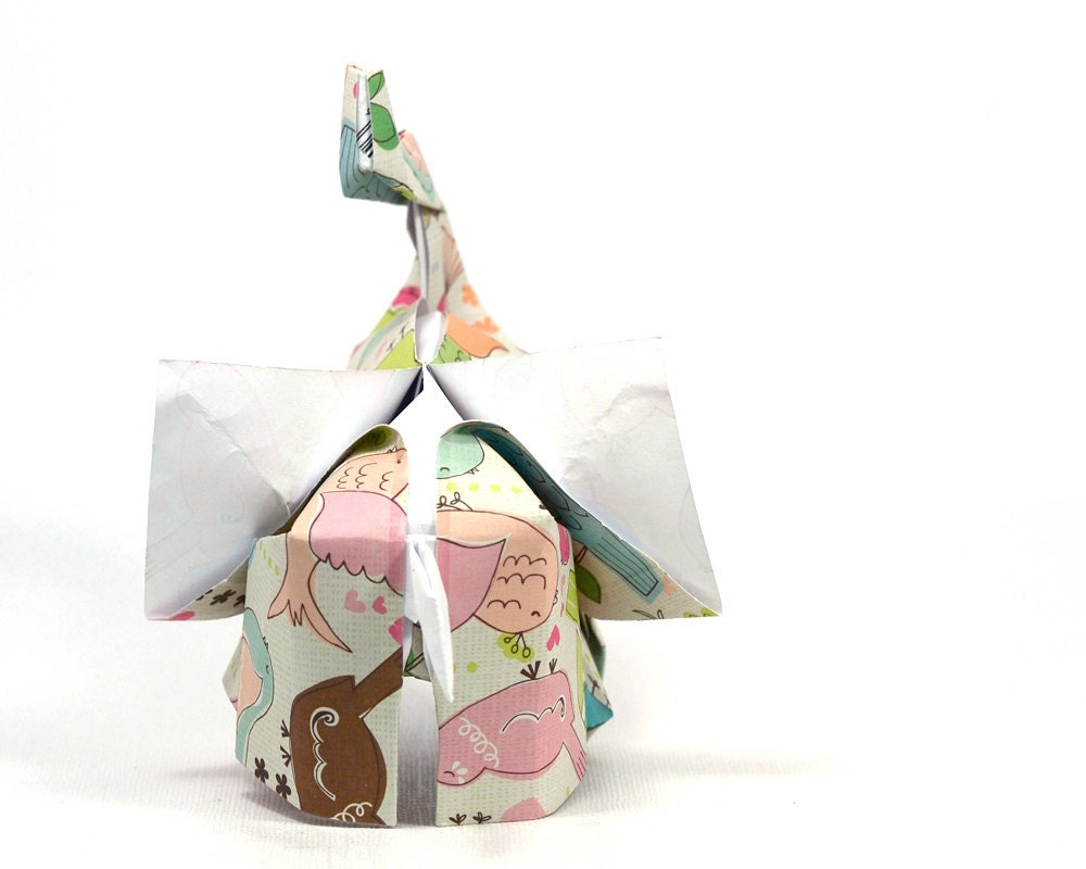 Elephant in the room No.6 3D free style origami sculpture by JinniInTheLamp - Table decor for weddings, birthdays, parties, events - Unique