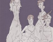 Masquerade Women - Original Drawing