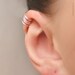 No Piercing Cartilage Ear Cuff for the Upper Ear - piercing imitation - silver plated - Fake piercing.