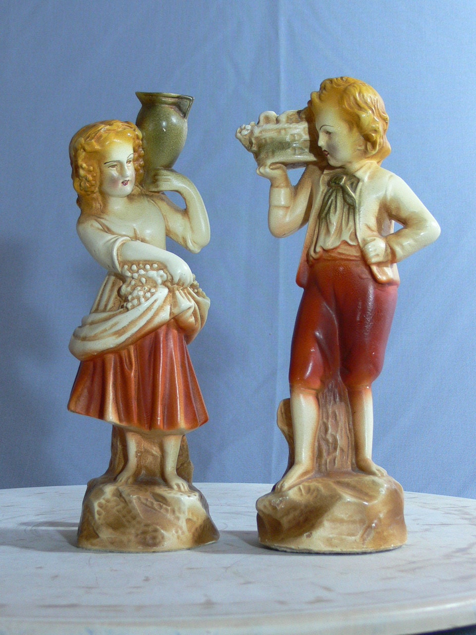 Vintage Chalkware Figurines New Art Wares by MasterGreig on Etsy