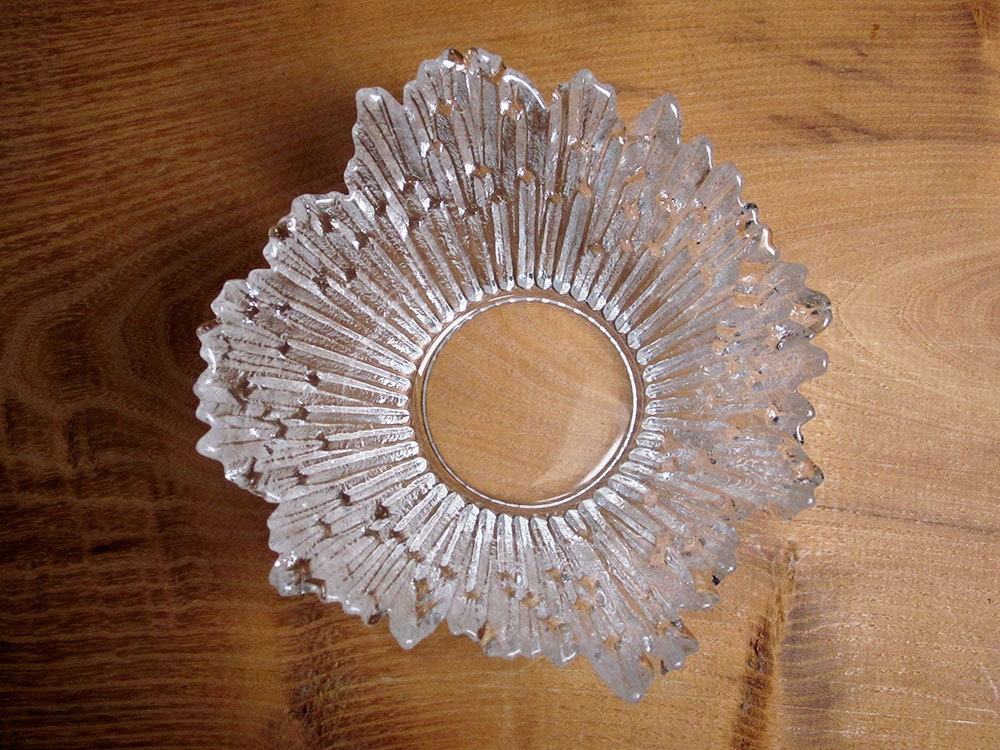 Vintage Humppila "Northern Lights" Glass Bowl by Tauno Wirkkala, Finland