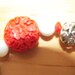 Elephant Charm Red Bamboo Coral and Cinnabar Chain Maille Charm Bracelet