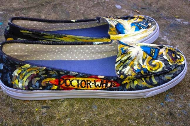 Doctor Who Van Gogh custom shoes (Reserved for Mary)