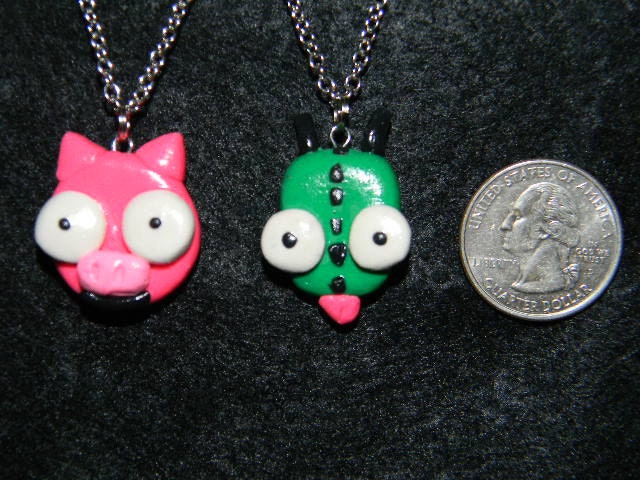 Gir and Piggy Friendship Necklaces