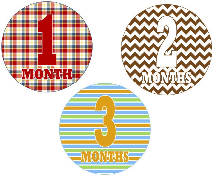 Monthly Onesie Stickers Boys will be Boys