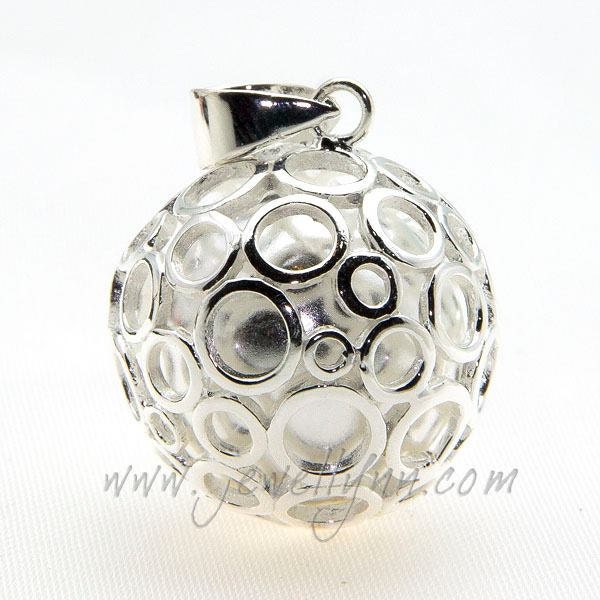 Bubble Mexican Bola 20mm. Silver Plated