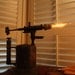 Antique brass blowtorch lamp.