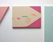 Procedure: an abstract painting on wood panel