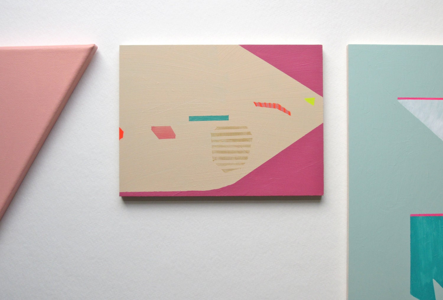 Procedure: an abstract painting on wood panel