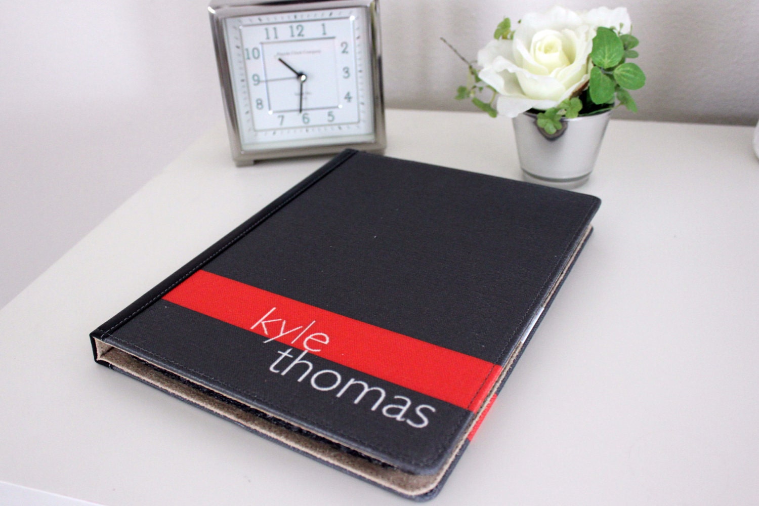 Men's iPad Case iPad Cover Personalized Monogram cover case booklet